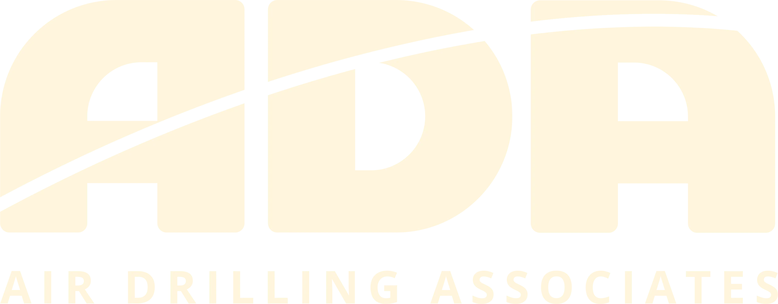ADA logo in cream colour