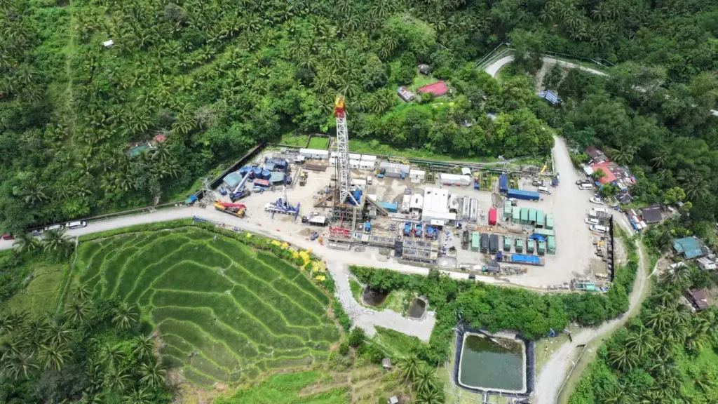 Drone view of worksite